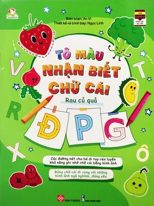 bộ sách tô màu nhận biết chữ cái (bộ 4 cuốn) - Ảnh 2