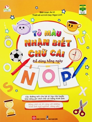 bộ sách tô màu nhận biết chữ cái (bộ 4 cuốn) - Ảnh 3