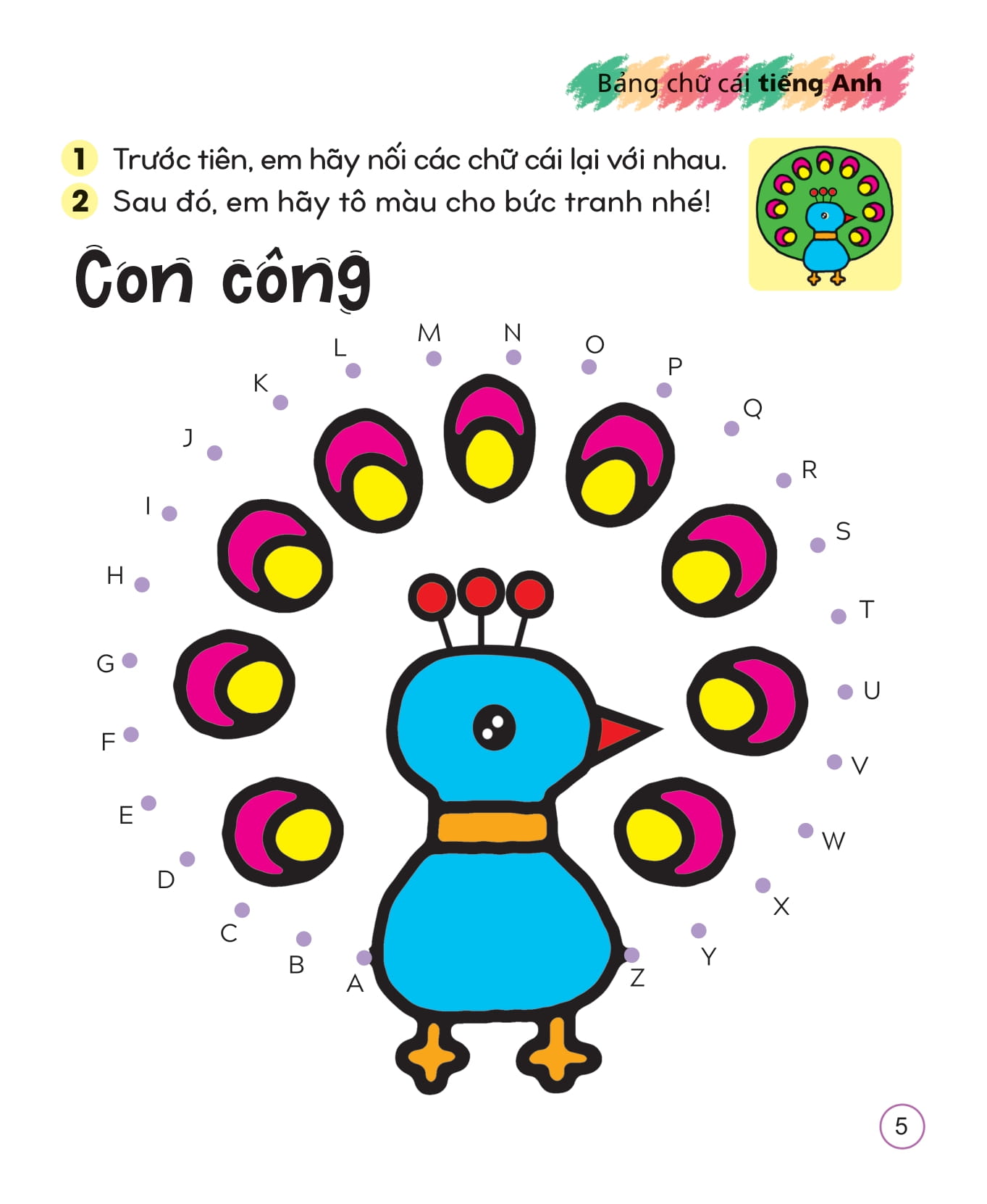 bộ sách tô màu sáng tạo giúp bé làm quen với chữ cái và con số (bộ 5 cuốn) - Ảnh 6