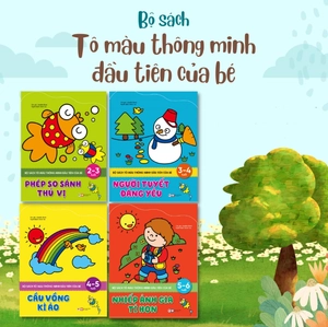 bộ sách tô màu thông minh đầu tiên của bé 2- 6 tuổi: phép so sánh thú vị + người tuyết đáng yêu + cầu vồng kì ảo + nhiếp ảnh gia tí hon (bộ 4 cuốn) - Ảnh 2