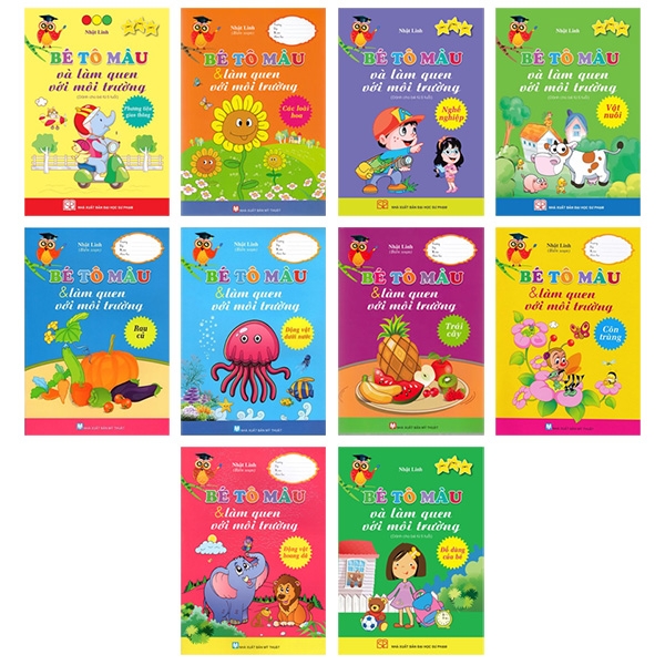 bộ sách tô màu và làm quen với môi trường dành cho bé (bộ 10 cuốn) - Ảnh 2