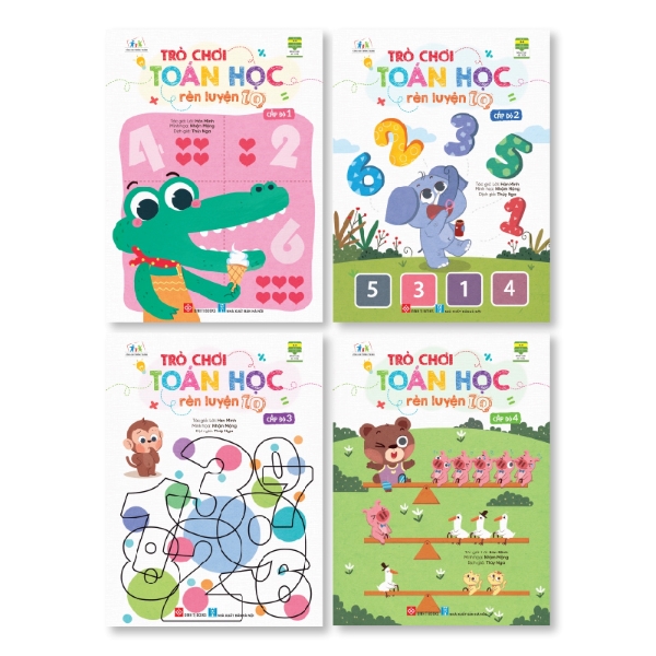 bộ sách trò chơi toán học rèn luyện iq (dành cho trẻ từ 3-9 tuổi) (bộ 4 cuốn)