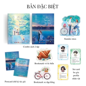 bộ sách trở về năm tháng bố tôi là hot boy - tập 1 + tập 2 (bộ 2 tập) - bản đặc biệt - tặng kèm 2 bookmark trổ khuôn + 1 postcard lời nhắn của tác giả + 1 standee cặp đôi + 3 thẻ nhân vật + standee - Ảnh 2