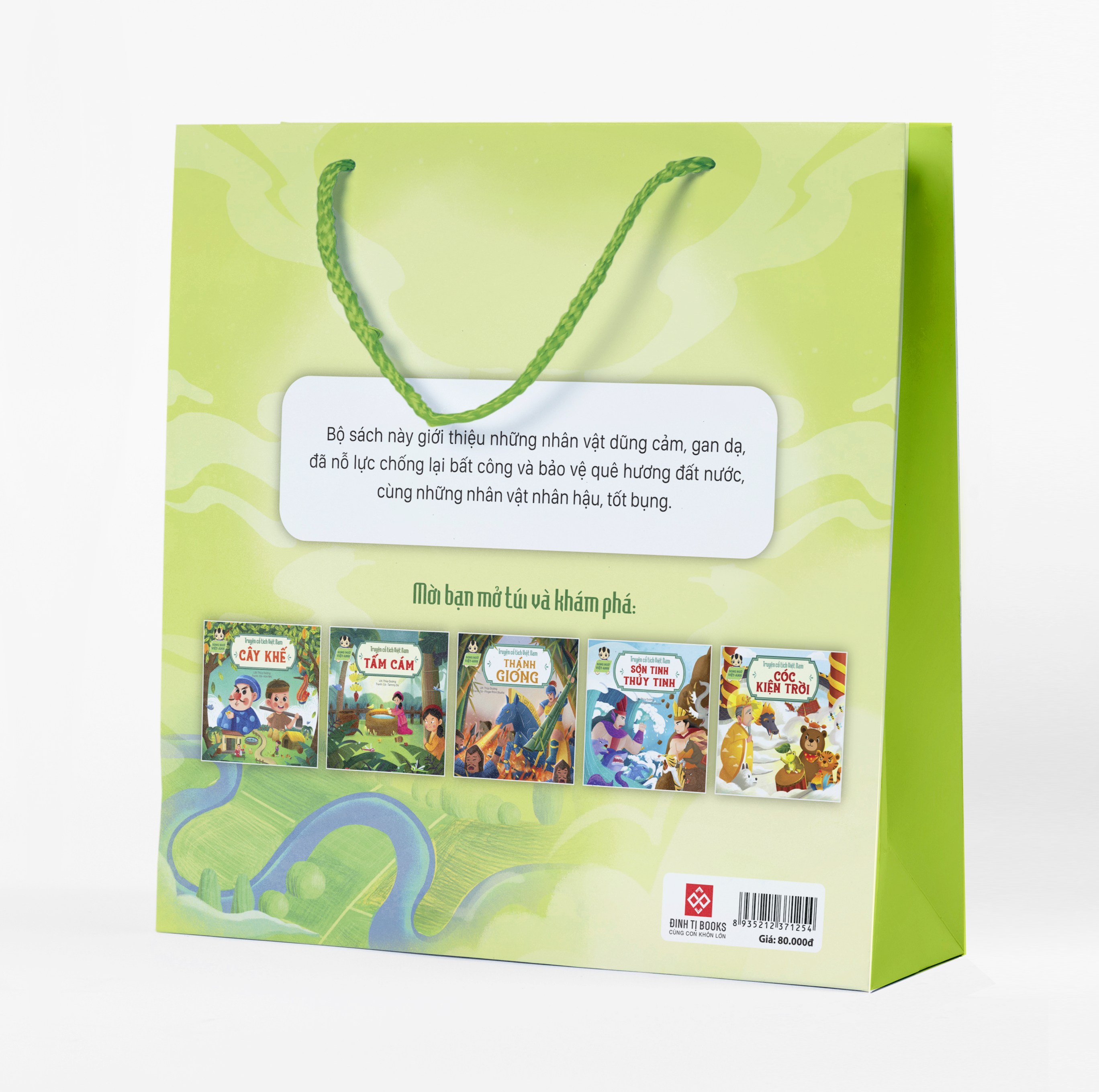 bộ sách truyện cổ tích việt nam - những tấm gương nhân hậu và dũng cảm - song ngữ việt-anh (túi 5 cuốn) - Ảnh 3