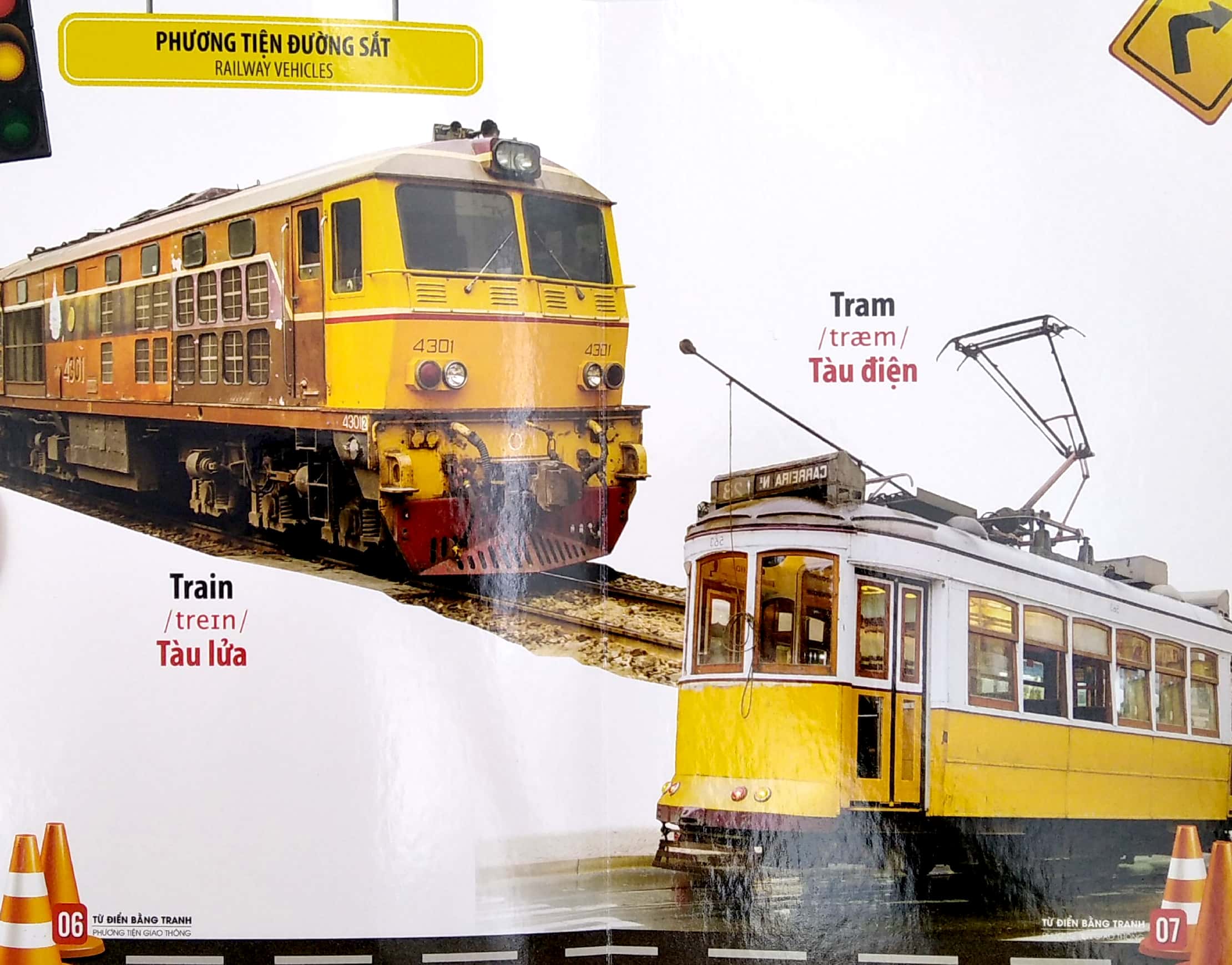 bộ sách từ điển bằng tranh: hoa, quả, rau củ - chữ cái và số đếm - phương tiện giao thông (bộ 3 cuốn) - Ảnh 4