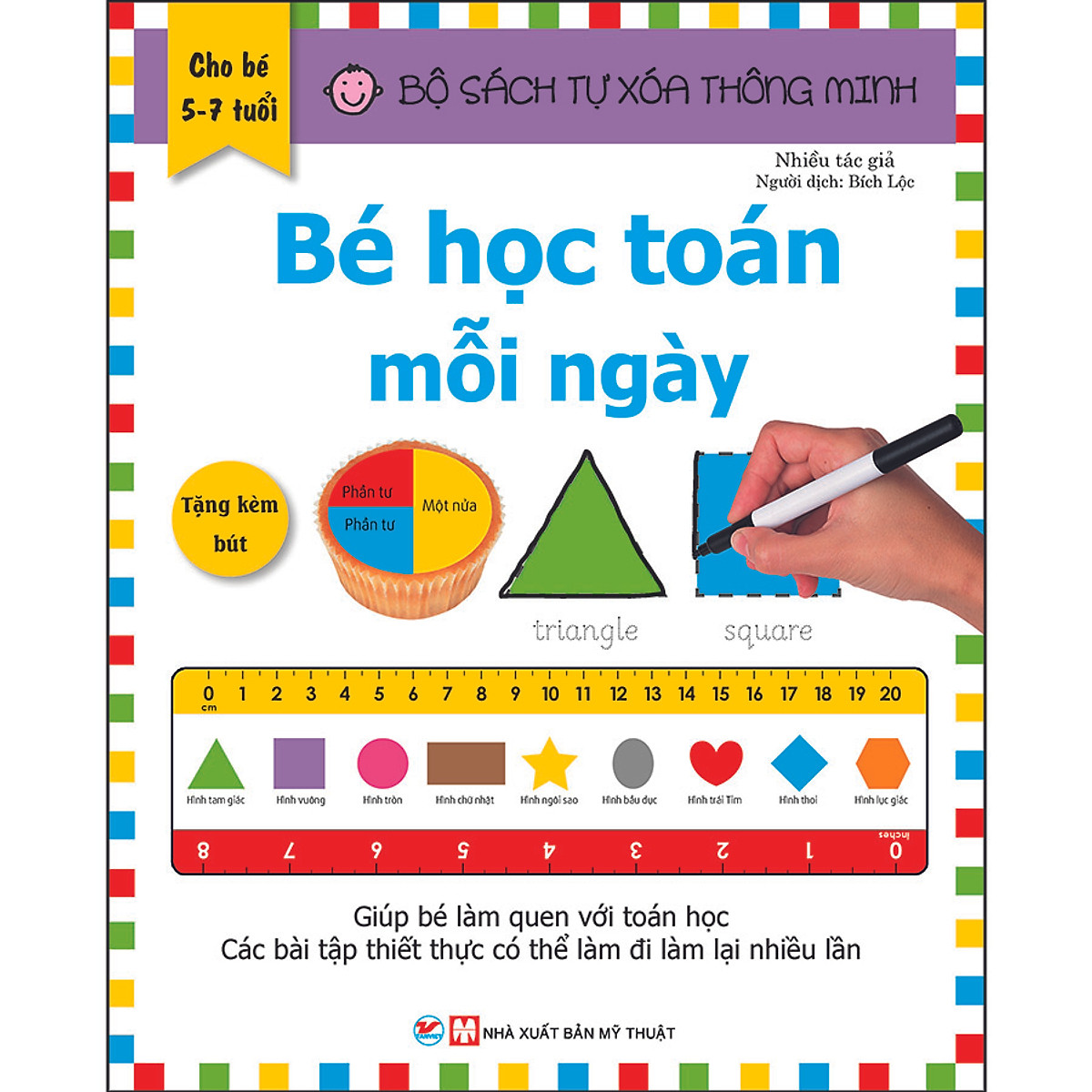 bộ sách tự xóa thông minh - bé học toán mỗi ngày + bé làm quen với toán học (5-7 tuổi) (bộ 2 cuốn) - Ảnh 2