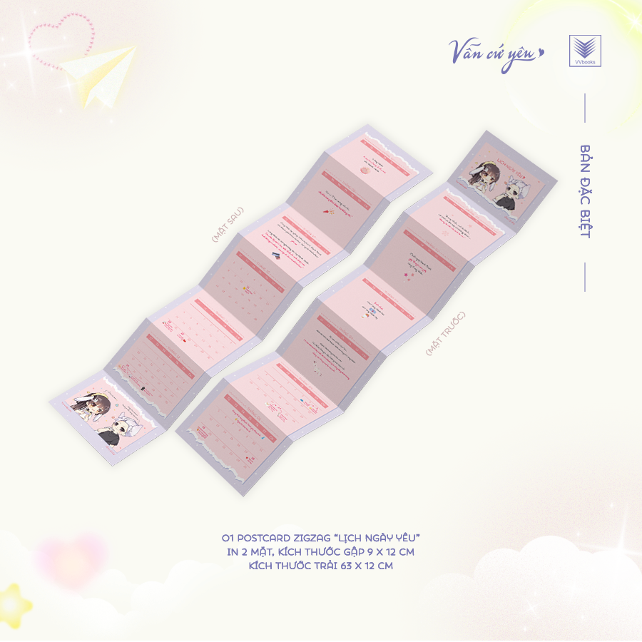 bộ sách vẫn cứ yêu - tập 1 + tập 2 (bộ 2 tập) (tái bản 2025) - bản đặc biệt - tặng kèm 6 trang phụ bản + 2 bookmark + 1 postcard “viên mãn” có chữ ký in của tác giả + standee “quả cầu tuyết” + 1 postcard zigzag “lịch ngày yêu” - Ảnh 10