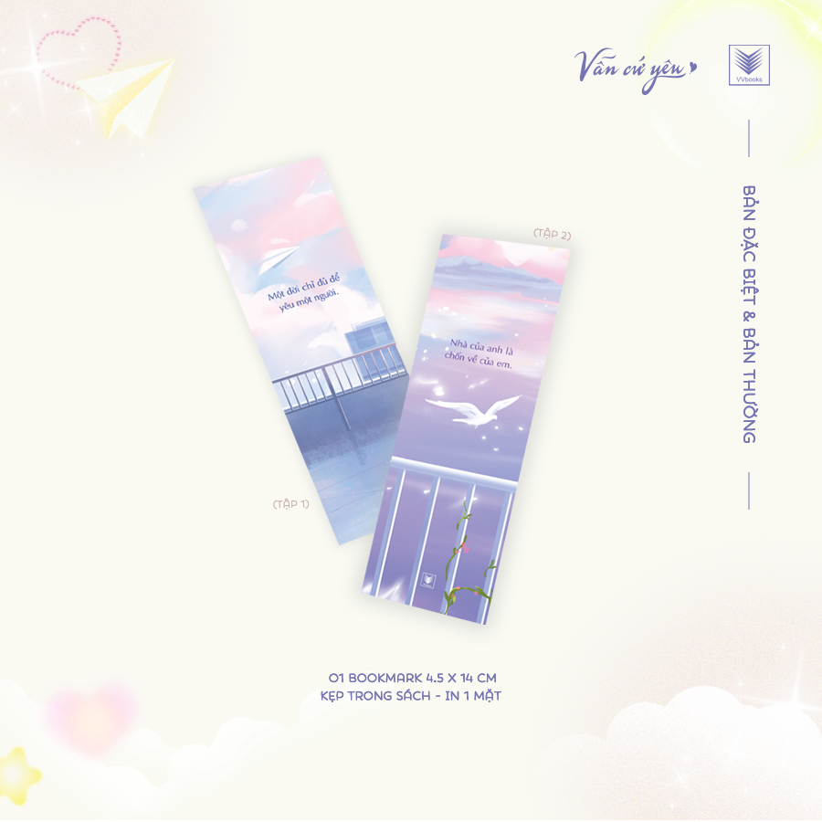 bộ sách vẫn cứ yêu - tập 1 + tập 2 (bộ 2 tập) (tái bản 2025) - bản đặc biệt - tặng kèm 6 trang phụ bản + 2 bookmark + 1 postcard “viên mãn” có chữ ký in của tác giả + standee “quả cầu tuyết” + 1 postcard zigzag “lịch ngày yêu” - Ảnh 7