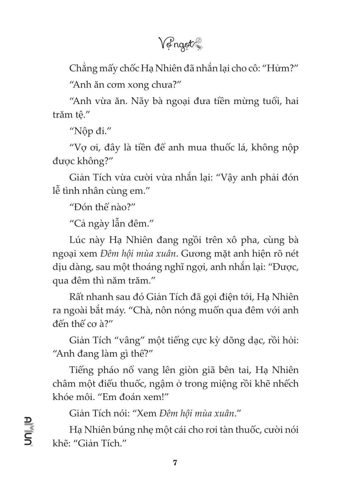 bộ sách - vợ ngọt - tập 1 + tập 2 (bộ 2 tập) - Ảnh 10