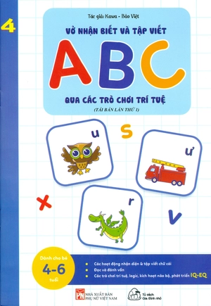bộ sách vở nhận biết và tập viết abc qua các trò chơi trí tuệ (từ 4-6 tuổi) (bộ 5 cuốn) - Ảnh 5