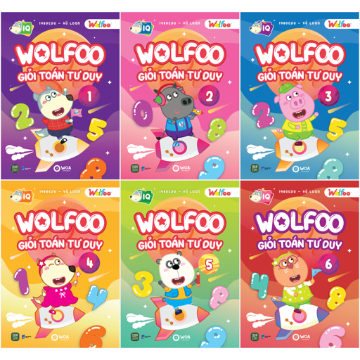 Bộ Sách Wolfoo Giỏi Toán Tư Duy: Tập 1 - 6 (Bộ 6 Tập)