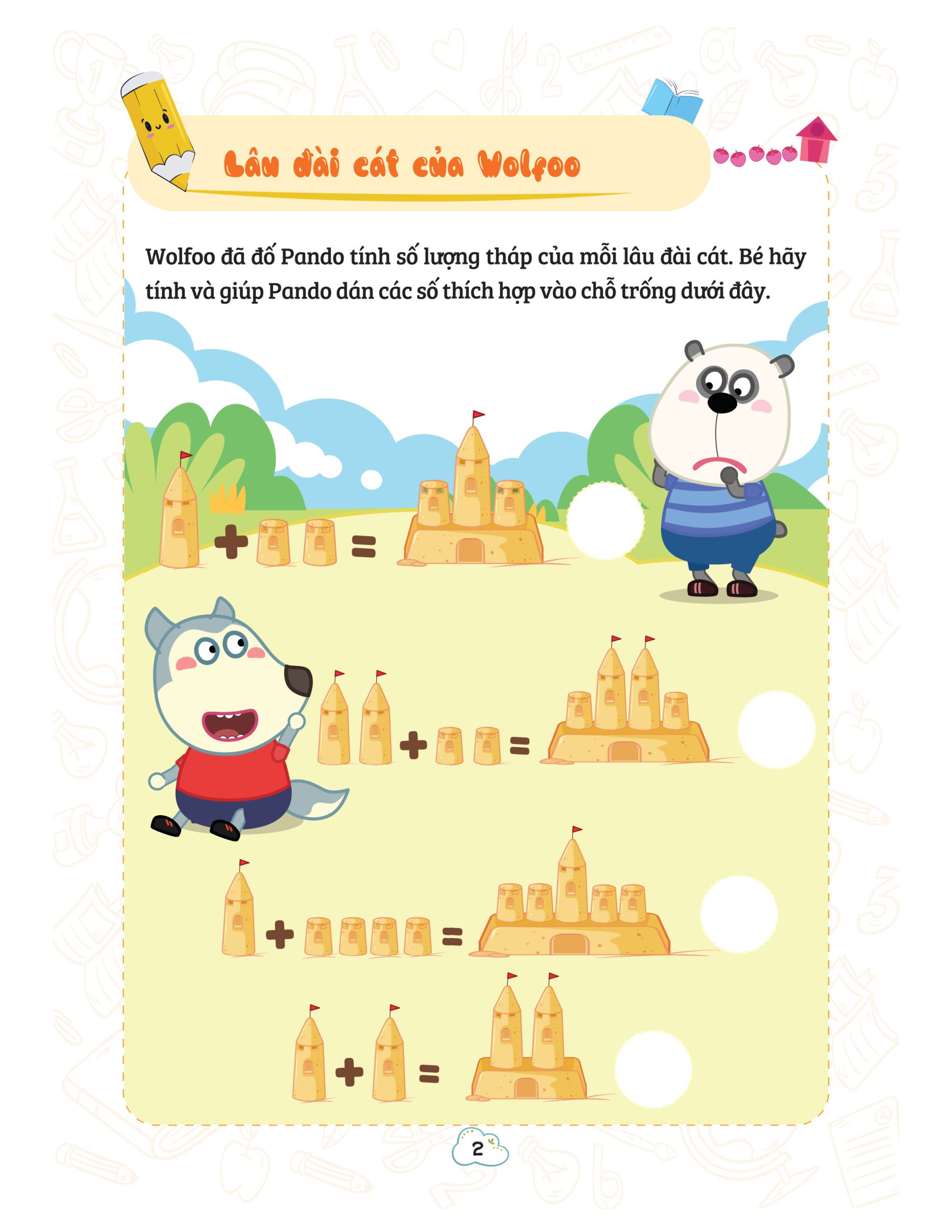 bộ sách wolfoo khám phá toán học vui - tập 1-4 (bộ 4 cuốn) - Ảnh 10