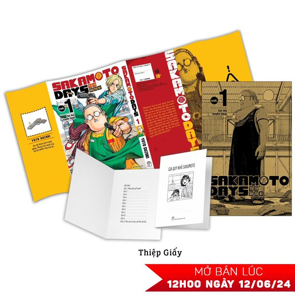 Bộ Sakamoto Days - Tập 1 - Sát Thủ Huyền Thoại - Tặng Kèm 2 Bìa Rời + 1 Thiệp Giấy Sổ Gia Quy Nhà Sakamoto