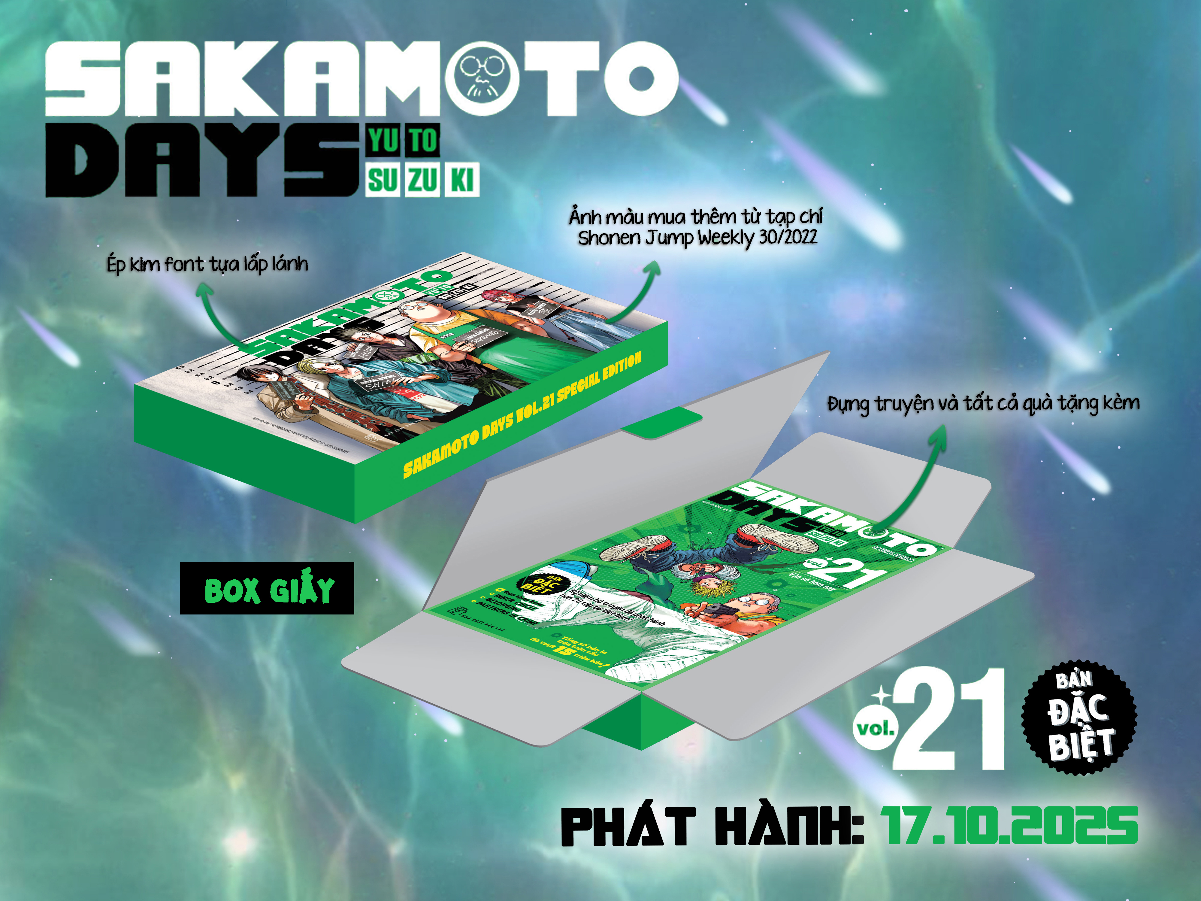 Bộ Sakamoto Days - Tập 21 - Vận Số Hôm Nay - Bản Đặc Biệt - Tặng Kèm Standee Mica + Filmstrip PVC + Postcard - Ảnh 5