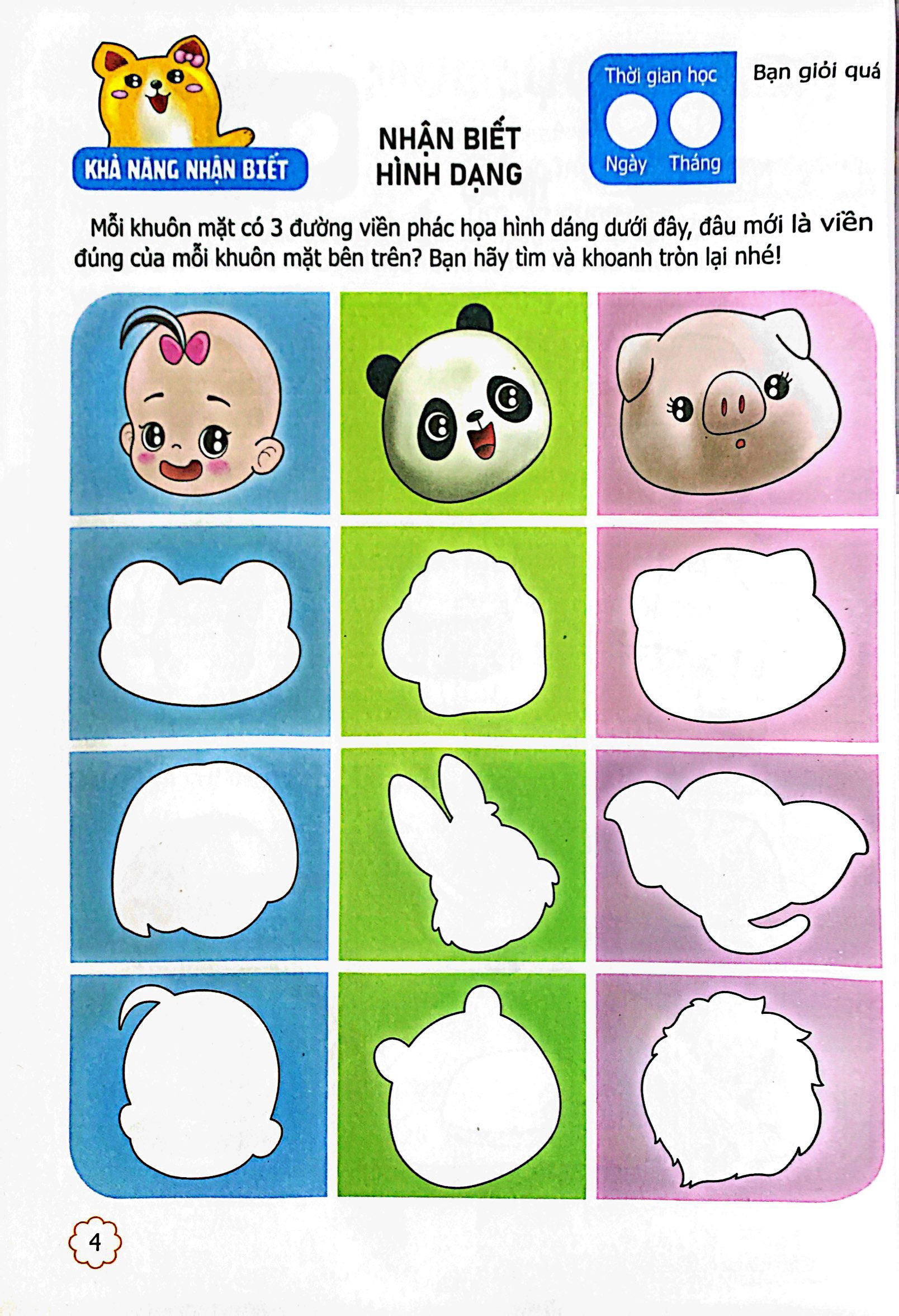 bộ sân chơi trí tuệ cho trẻ - rèn luyện tư duy não trái + phát triển sáng tạo não phải - dành cho bé 3-4 tuổi - tập 1 - Ảnh 5