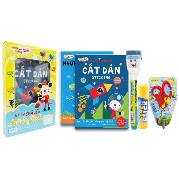 bộ sản phẩm cắt dán và những người bạn - arty mouse sticking and friends - colokit kit-c020/ar
