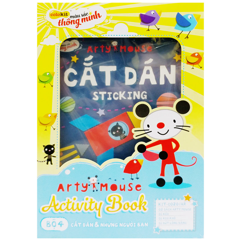bộ sản phẩm cắt dán và những người bạn - arty mouse sticking and friends - colokit kit-c020/ar - Ảnh 2