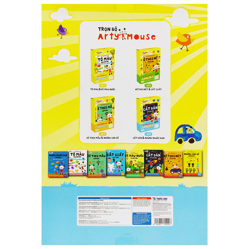 bộ sản phẩm cắt dán và những người bạn - arty mouse sticking and friends - colokit kit-c020/ar - Ảnh 3