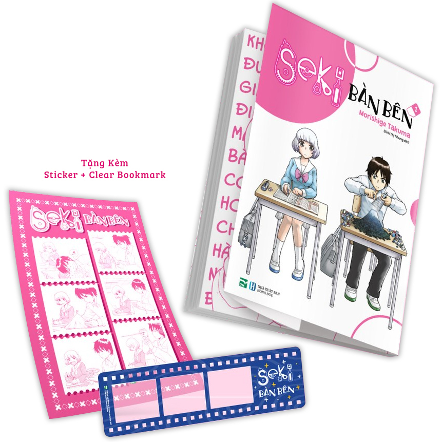 bộ seki bàn bên - tập 1 - bản đặc biệt - tặng kèm sticker + clear bookmark - Ảnh 3