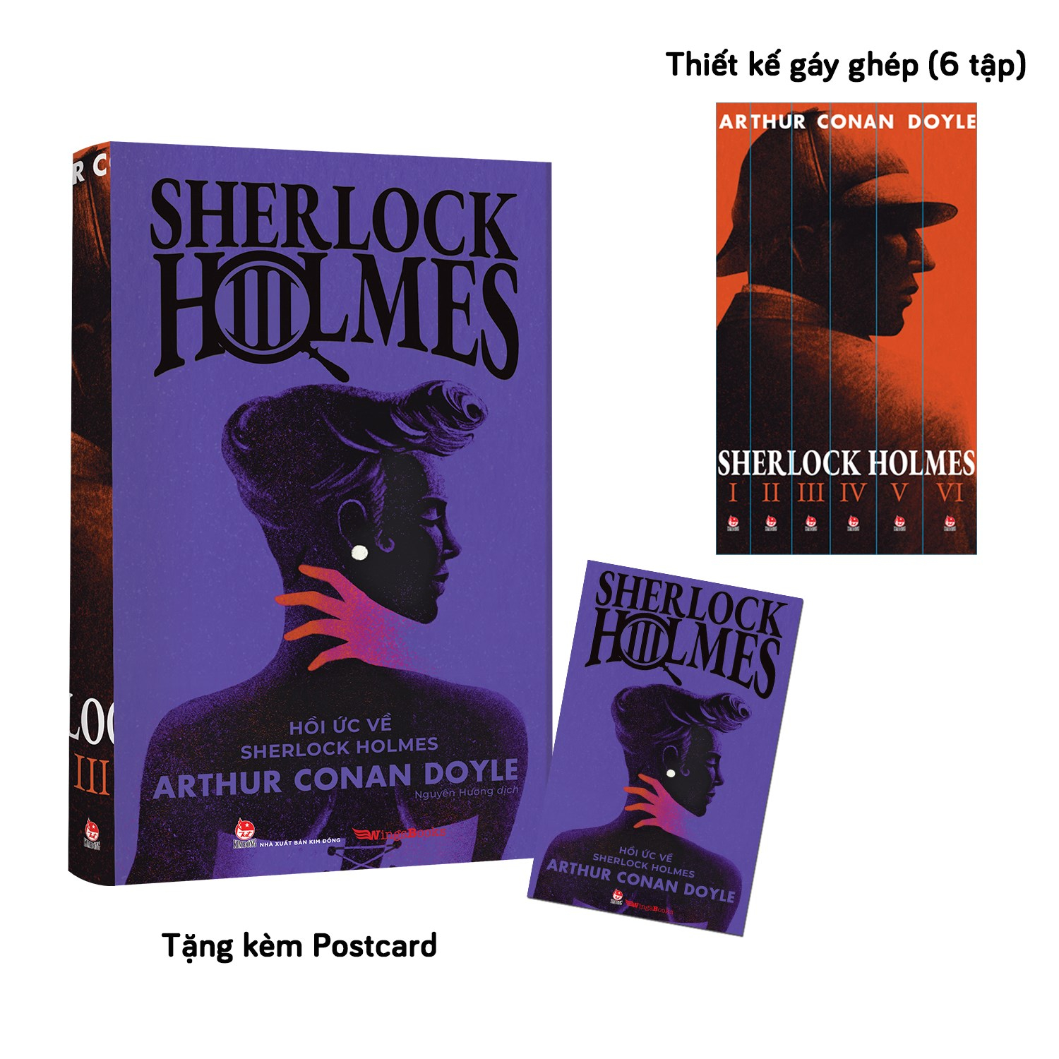 bộ sherlock holmes - tập 3 - hồi ức về sherlock holmes - tặng kèm postcard - Ảnh 2