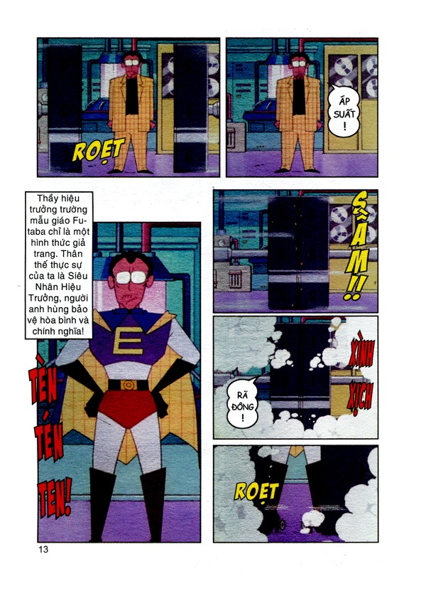 bộ shin - cậu bé bút chì - phiên bản hoạt hình màu - tập 36 - người bạn chính nghĩa- siêu nhân hiệu trưởng! (tái bản 2023) - Ảnh 8