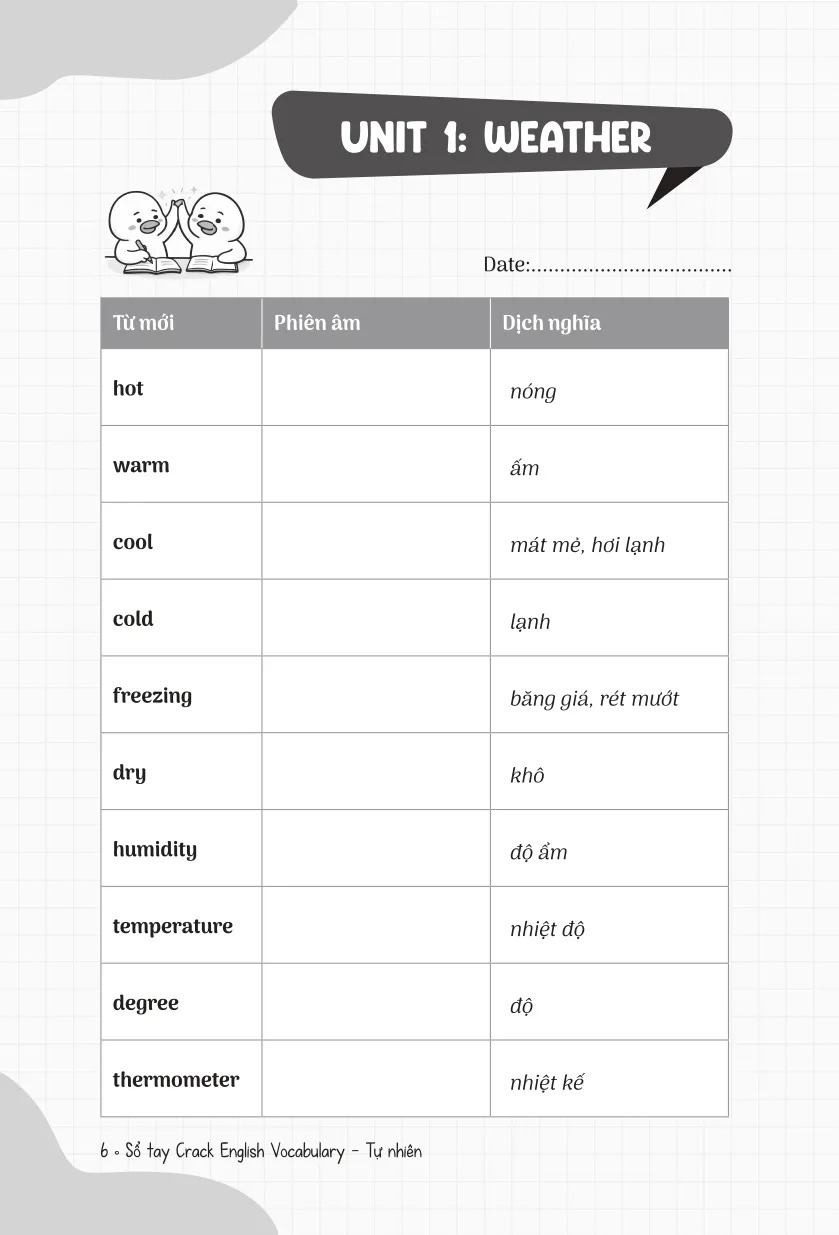 Bộ Sổ Tay Crack English Vocabulary - Xây Chắc 540 Từ Vựng Tiếng Anh Theo Chủ Đề Chỉ Với 30 Phút Mỗi Ngày - Chủ Đề Tự Nhiên - Ảnh 7