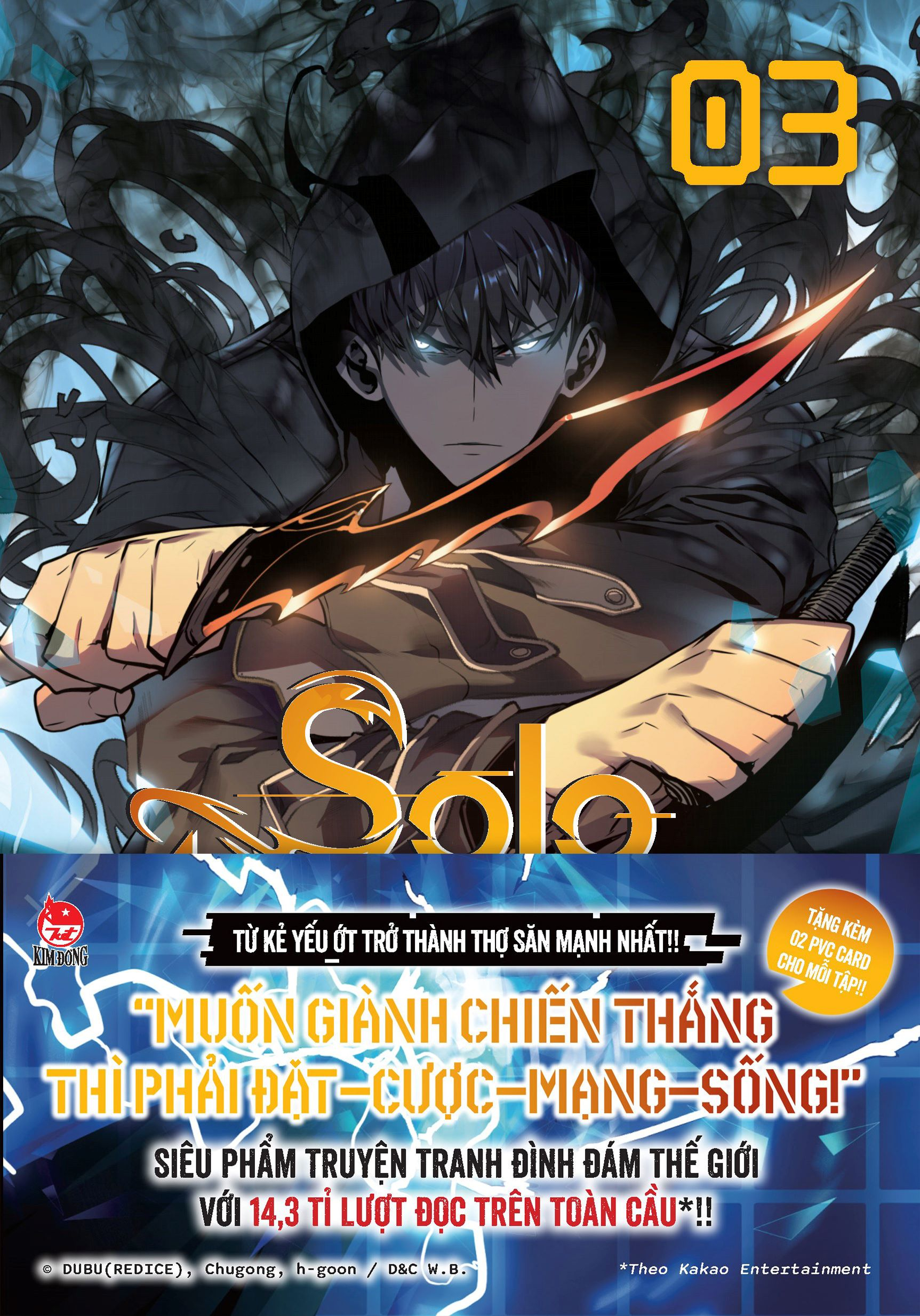 bộ solo leveling - tôi thăng cấp một mình - tập 3 - tặng kèm obi + 2 pvc card - Ảnh 2