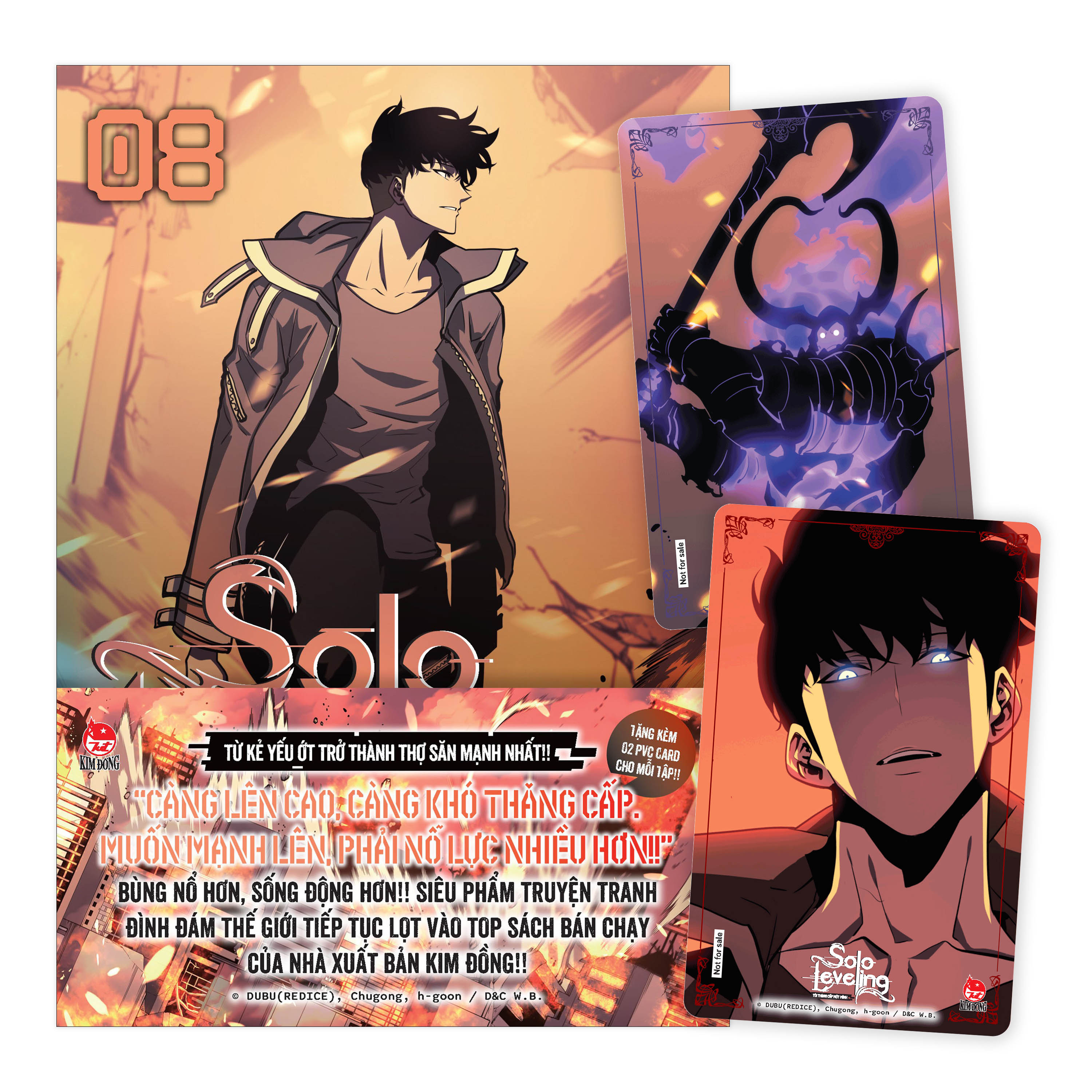 bộ solo leveling - tôi thăng cấp một mình - tập 8 - tặng kèm obi + 2 pvc card - Ảnh 2