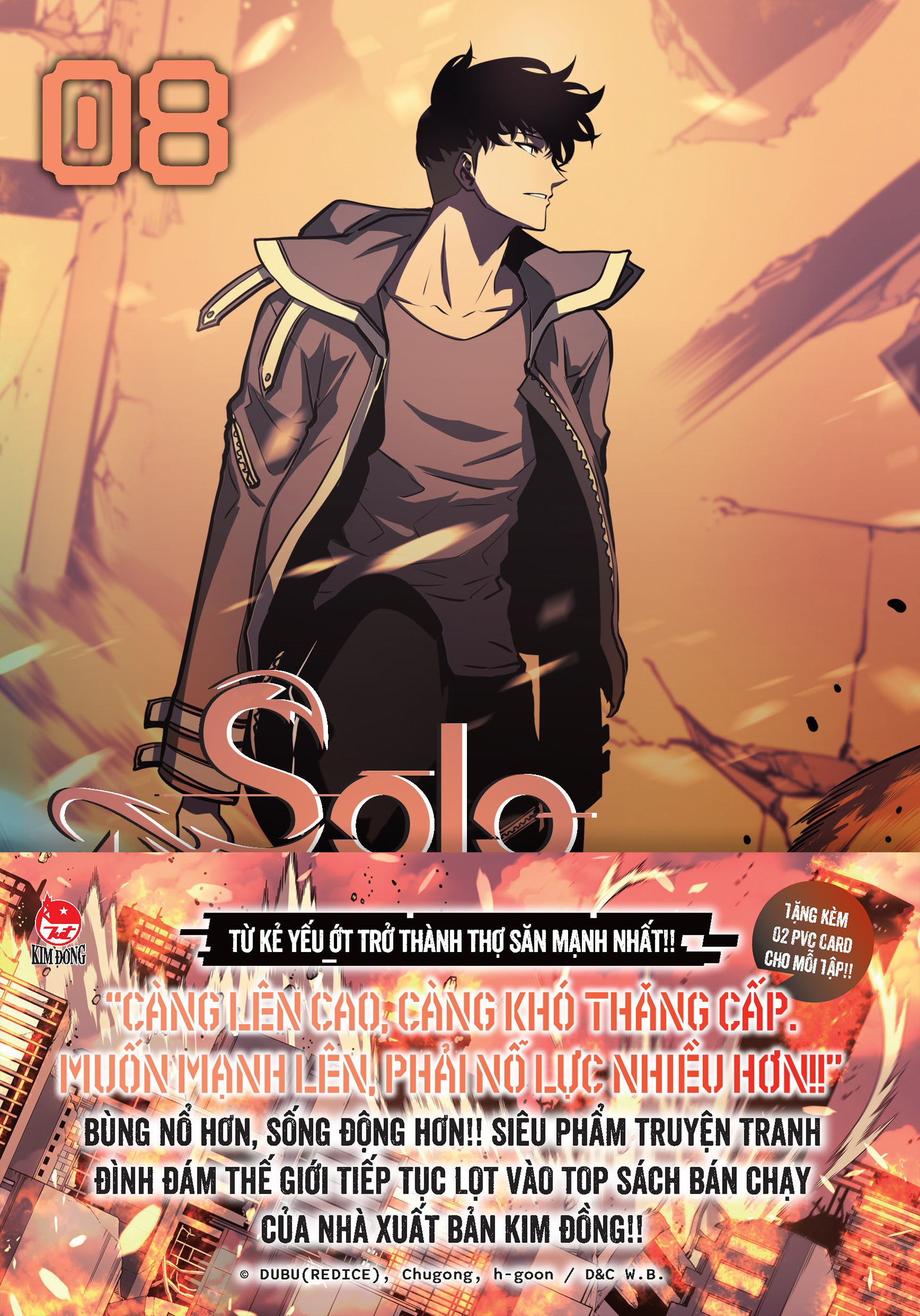 bộ solo leveling - tôi thăng cấp một mình - tập 8 - tặng kèm obi + 2 pvc card - Ảnh 3