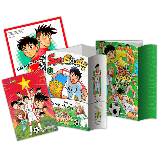 bộ sơn, goal! - tập 1 - tặng kèm obi + bìa bonus + postcard độc quyền + postcard khổ vuông 10x10cm
