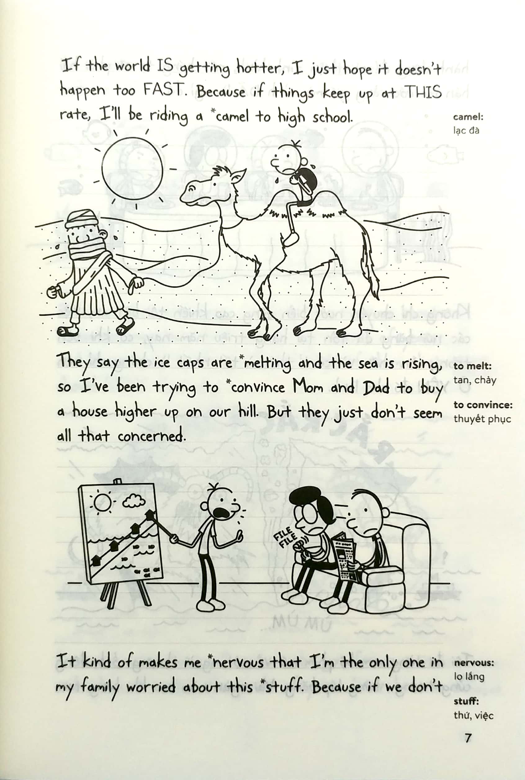 bộ song ngữ việt - anh - diary of a wimpy kid - nhật ký chú bé nhút nhát - tập 13: đại chiến trên tuyết - the meltdown - Ảnh 6