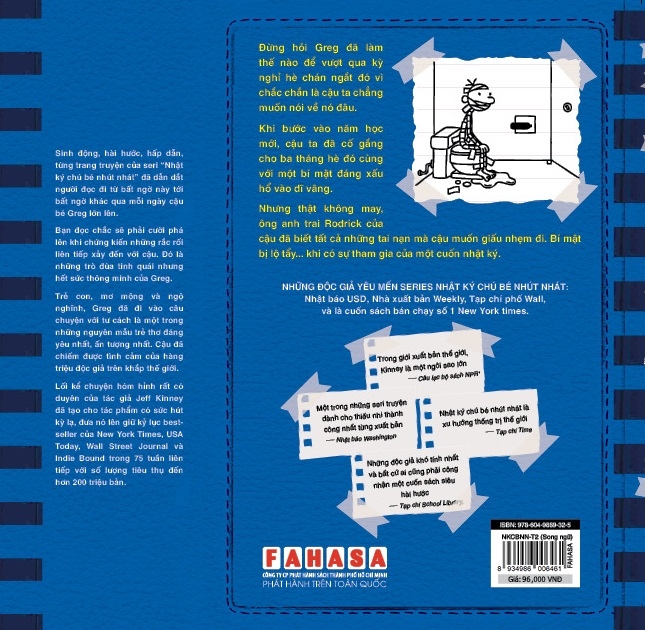 bộ song ngữ việt - anh - diary of a wimpy kid - nhật ký chú bé nhút nhát - tập 2: luật của rodrick - rodrick rules - Ảnh 3