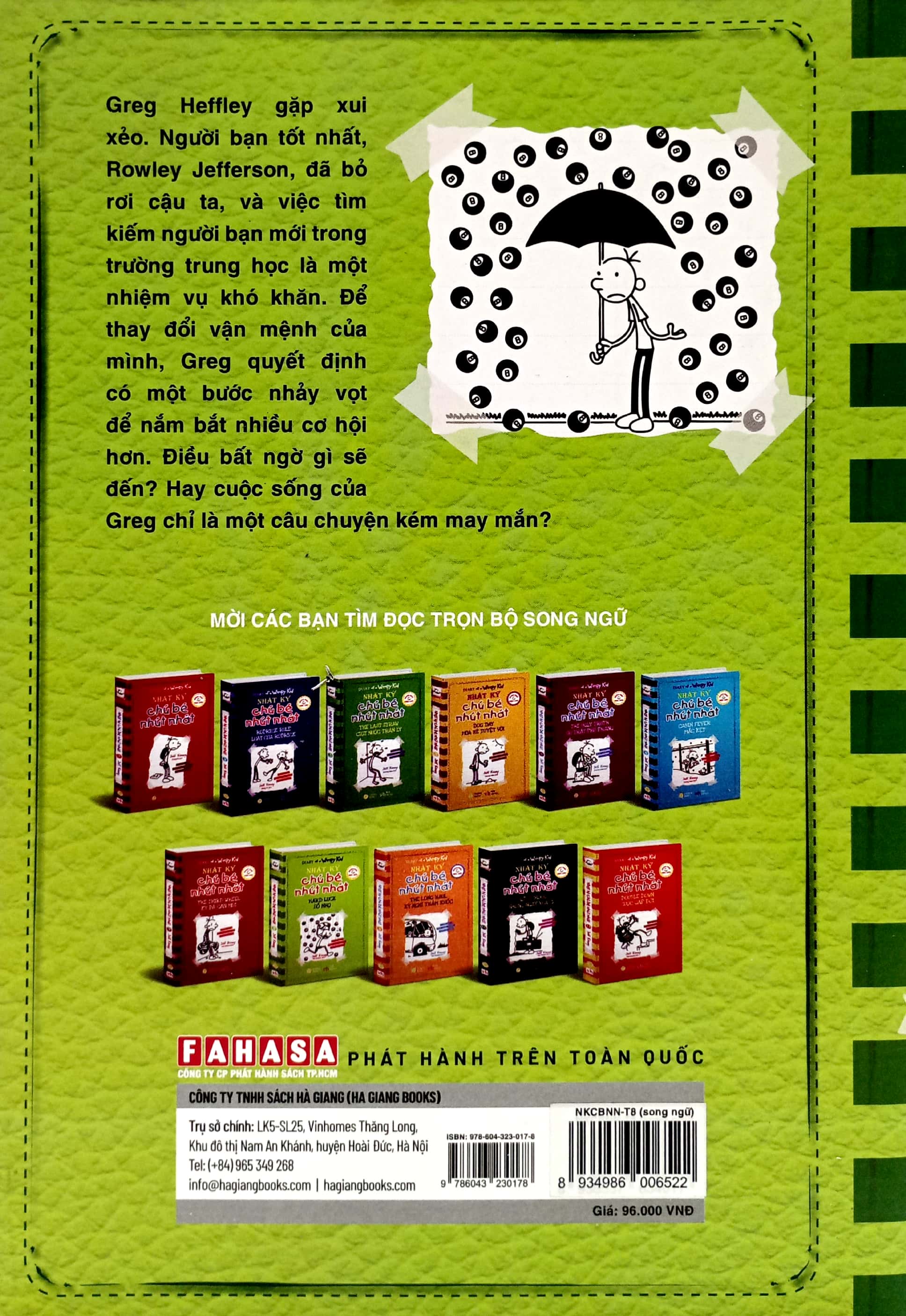 bộ song ngữ việt - anh - diary of a wimpy kid - nhật ký chú bé nhút nhát - tập 8: số nhọ - hard luck - Ảnh 7