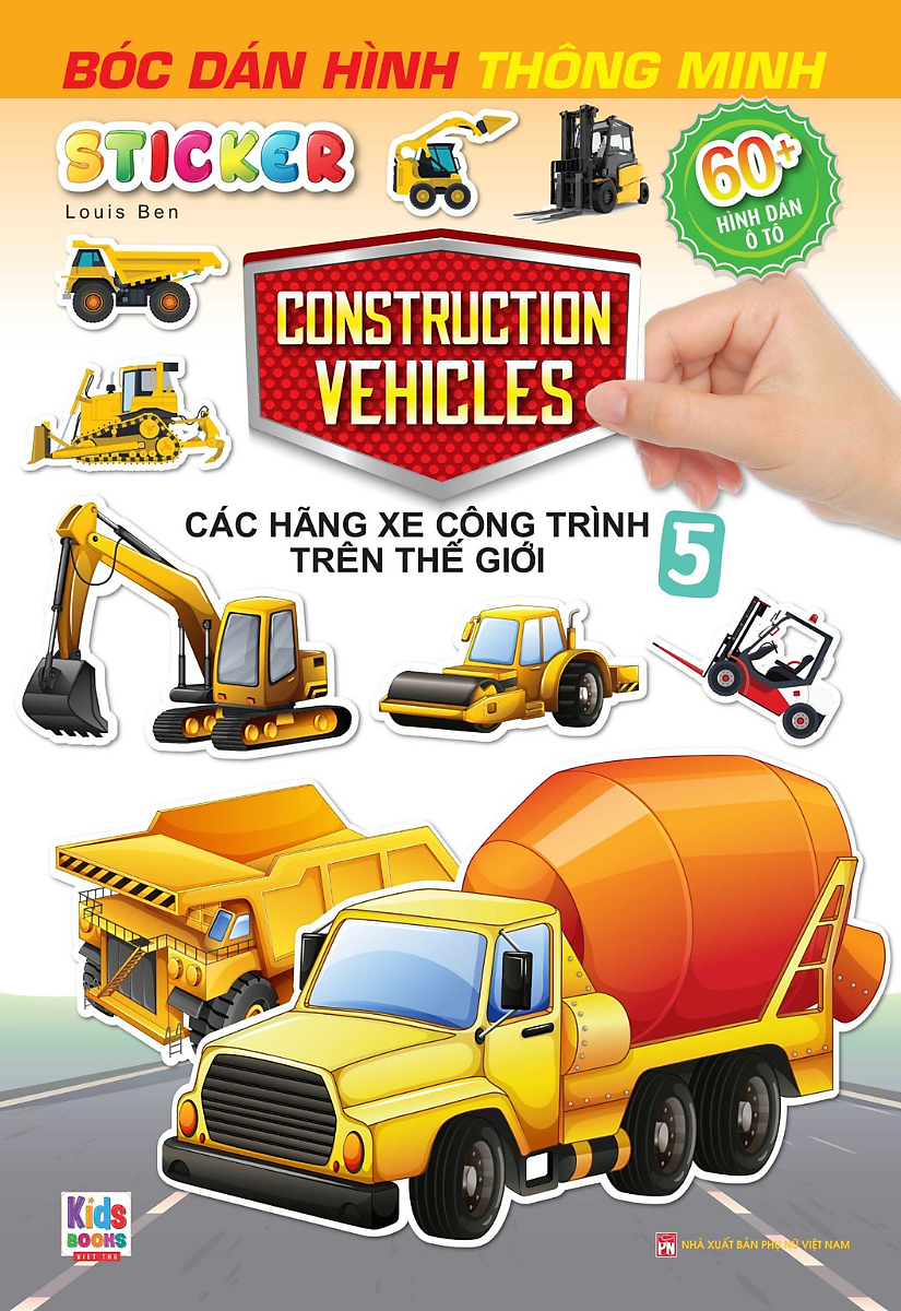 bộ sticker bóc dán hình thông minh - construction - các hãng xe công trình trên thế giới 5 - Ảnh 2