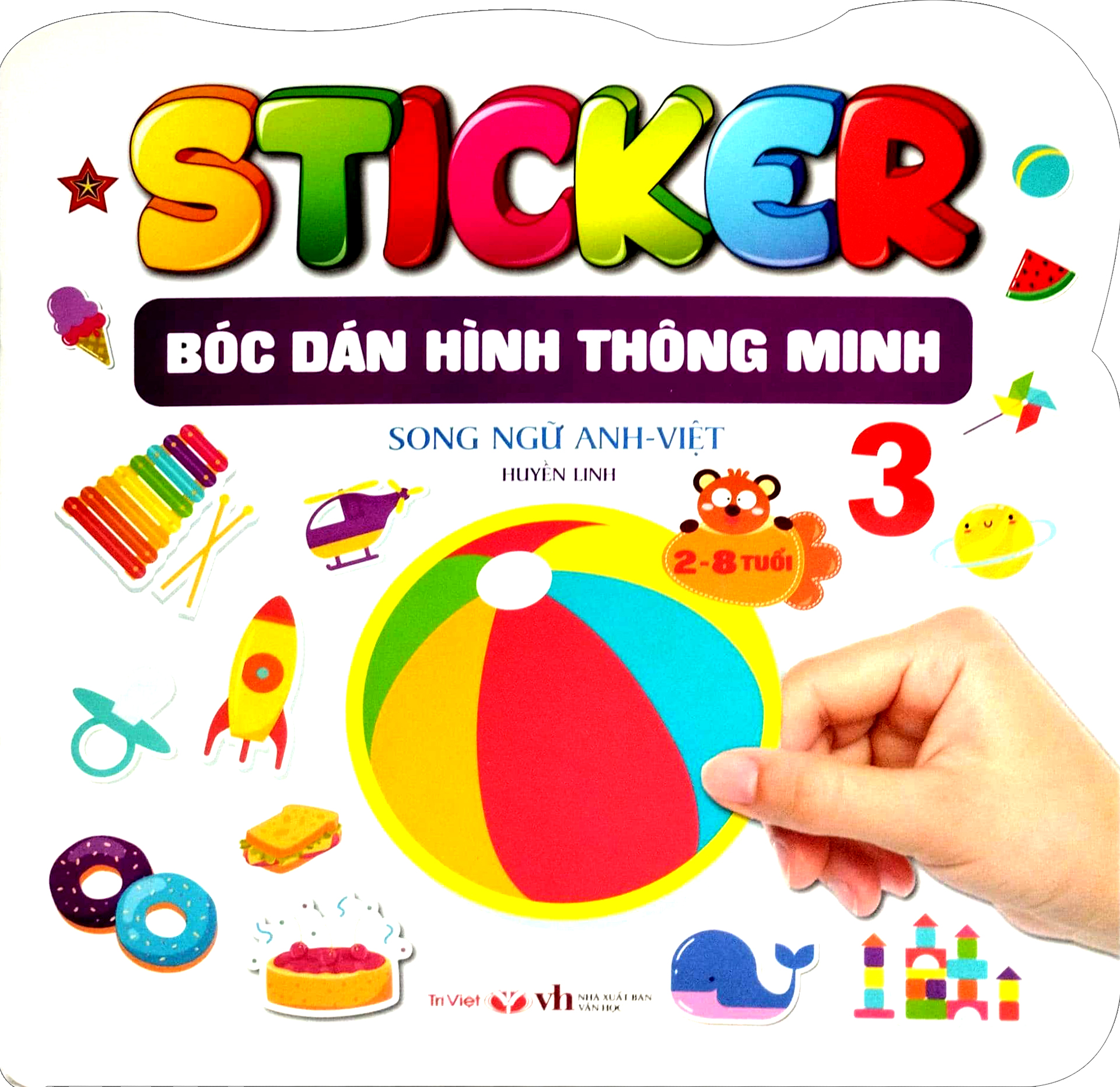 bộ sticker - bóc dán hình thông minh - song ngữ anh-việt - tập 3 - Ảnh 2