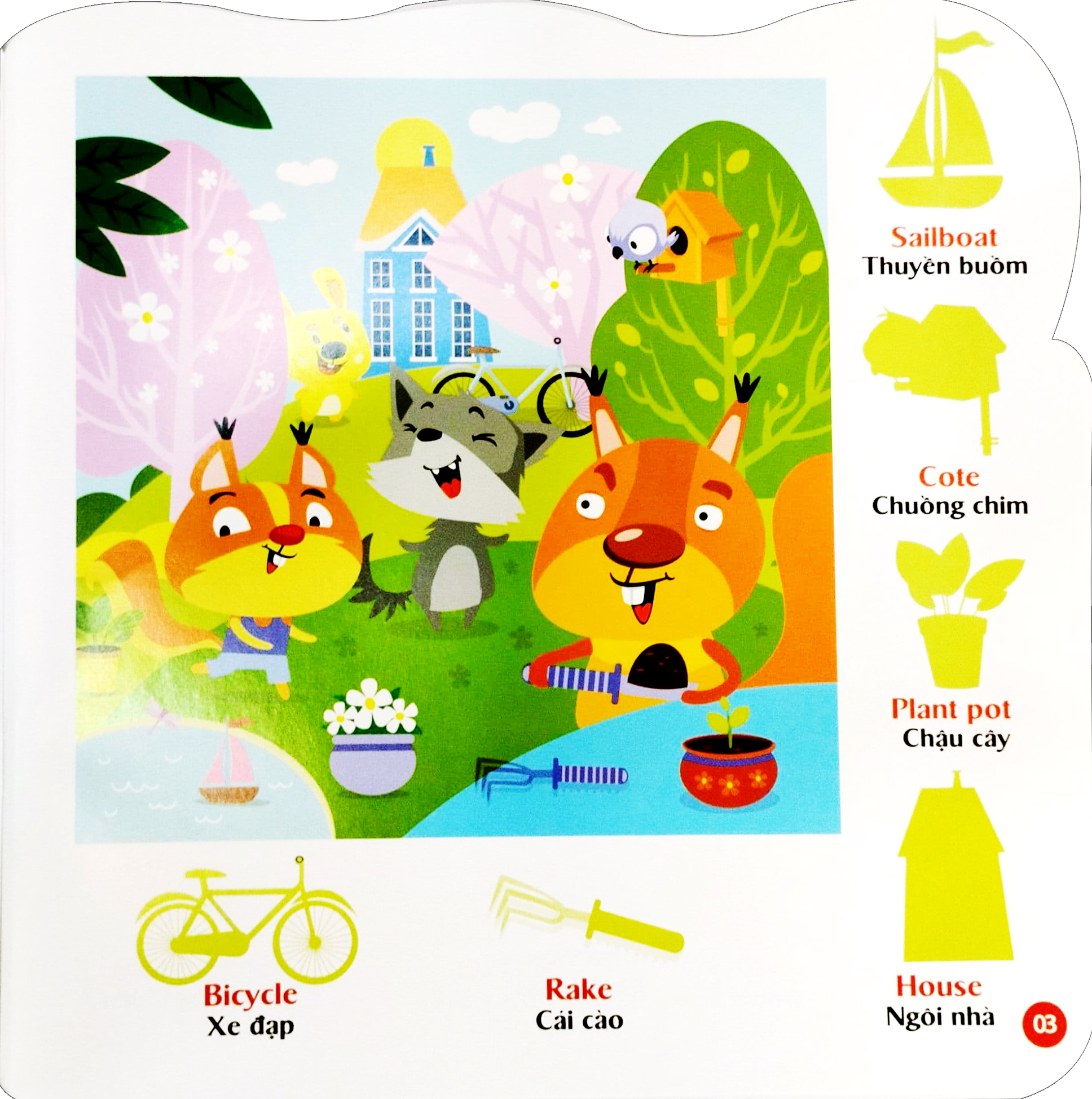 bộ sticker - bóc dán hình thông minh - song ngữ anh-việt - tập 3 - Ảnh 4