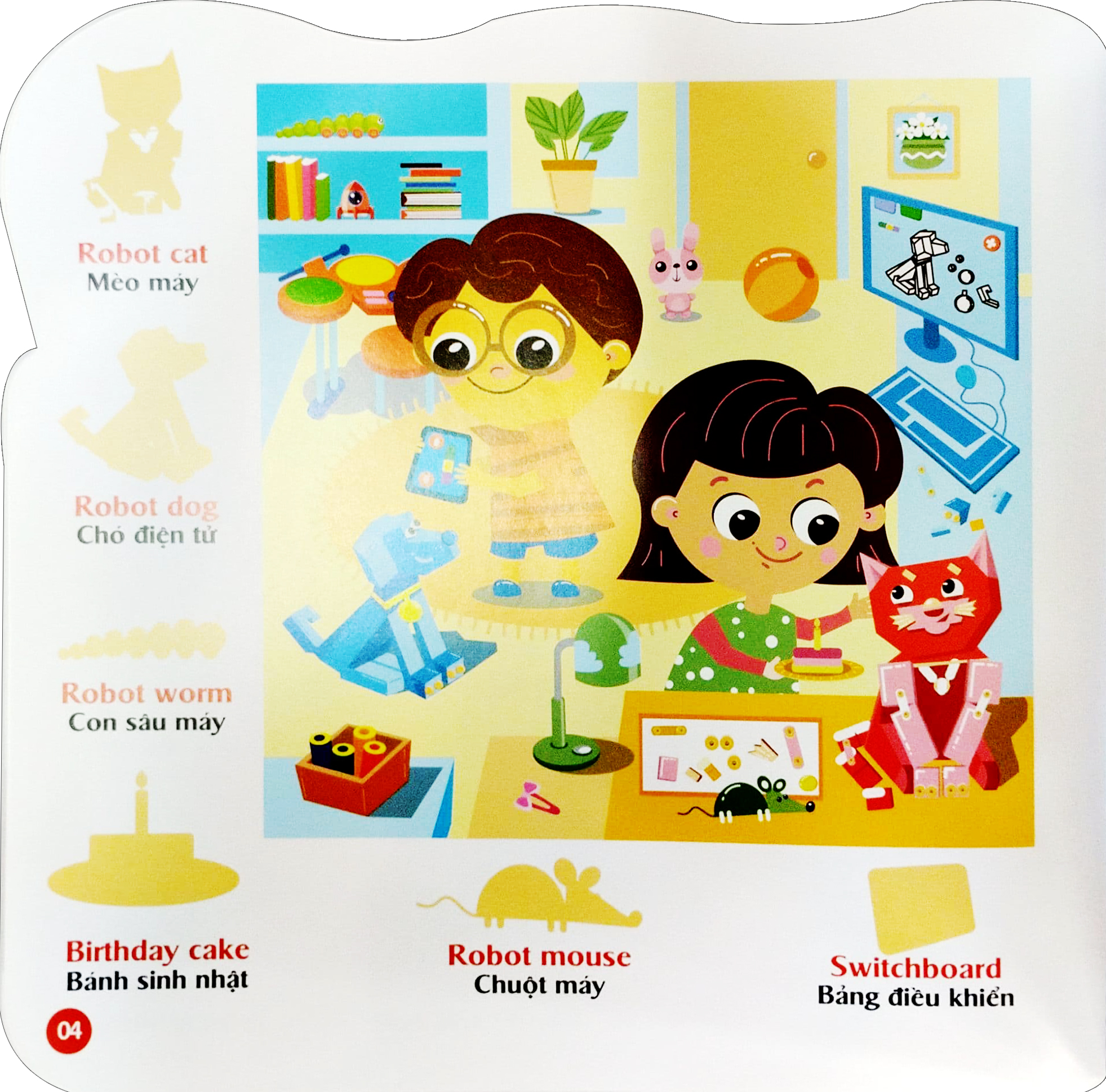 bộ sticker - bóc dán hình thông minh - song ngữ anh-việt - tập 3 - Ảnh 5