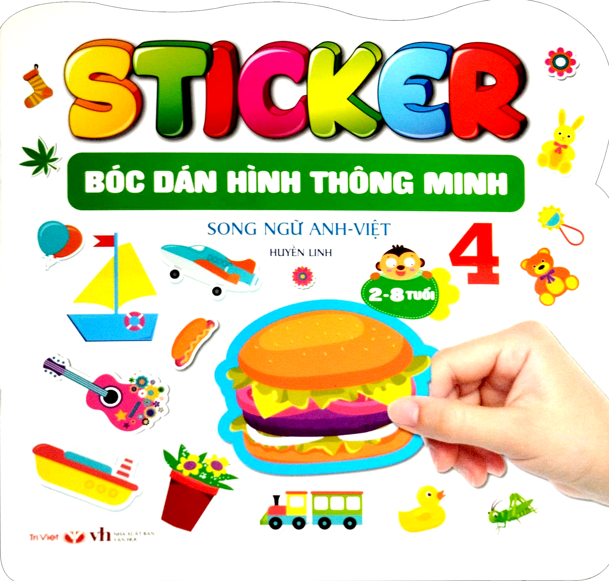 bộ sticker - bóc dán hình thông minh - song ngữ anh-việt - tập 4 - Ảnh 2