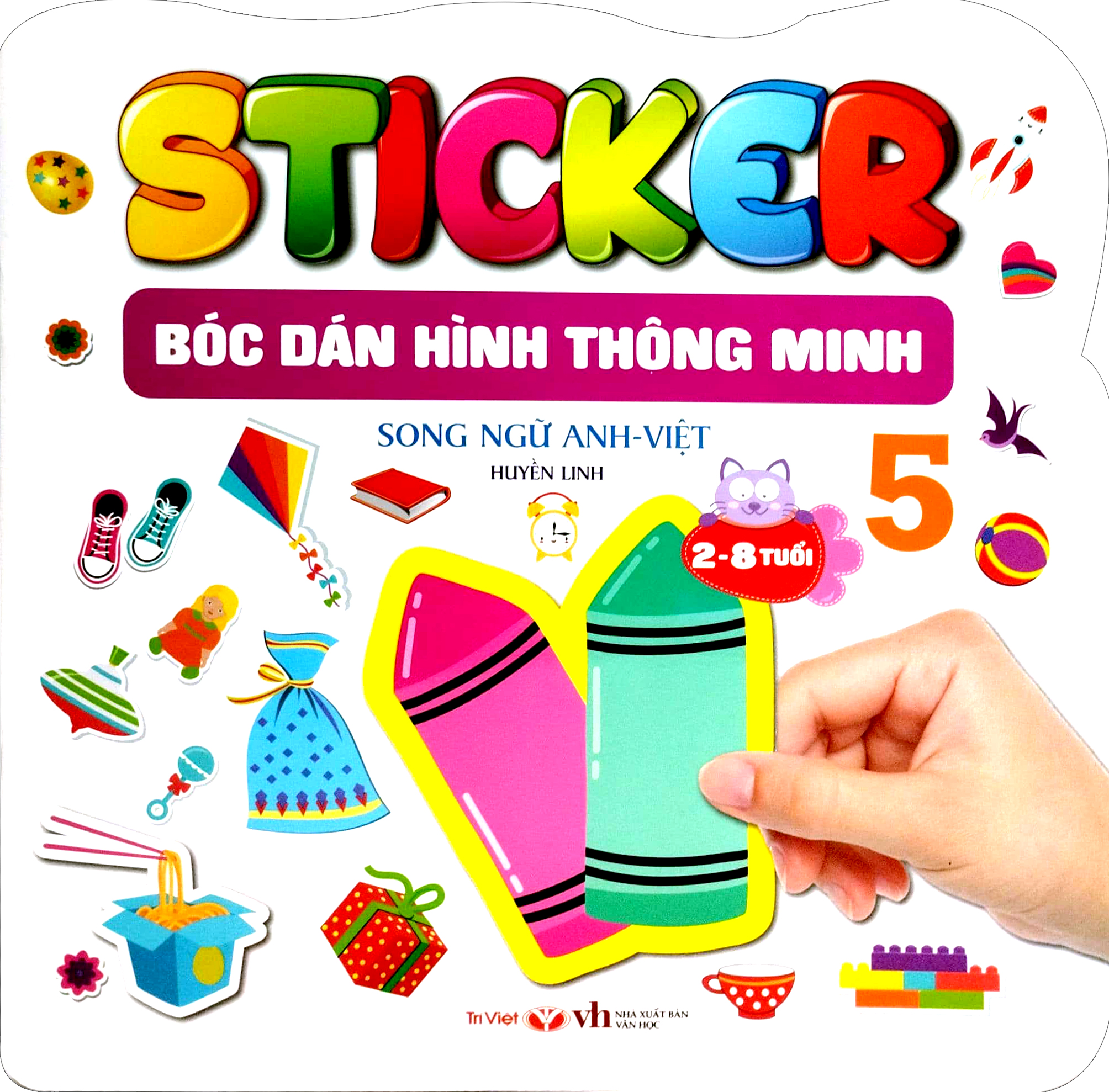 bộ sticker - bóc dán hình thông minh - song ngữ anh-việt - tập 5 - Ảnh 2