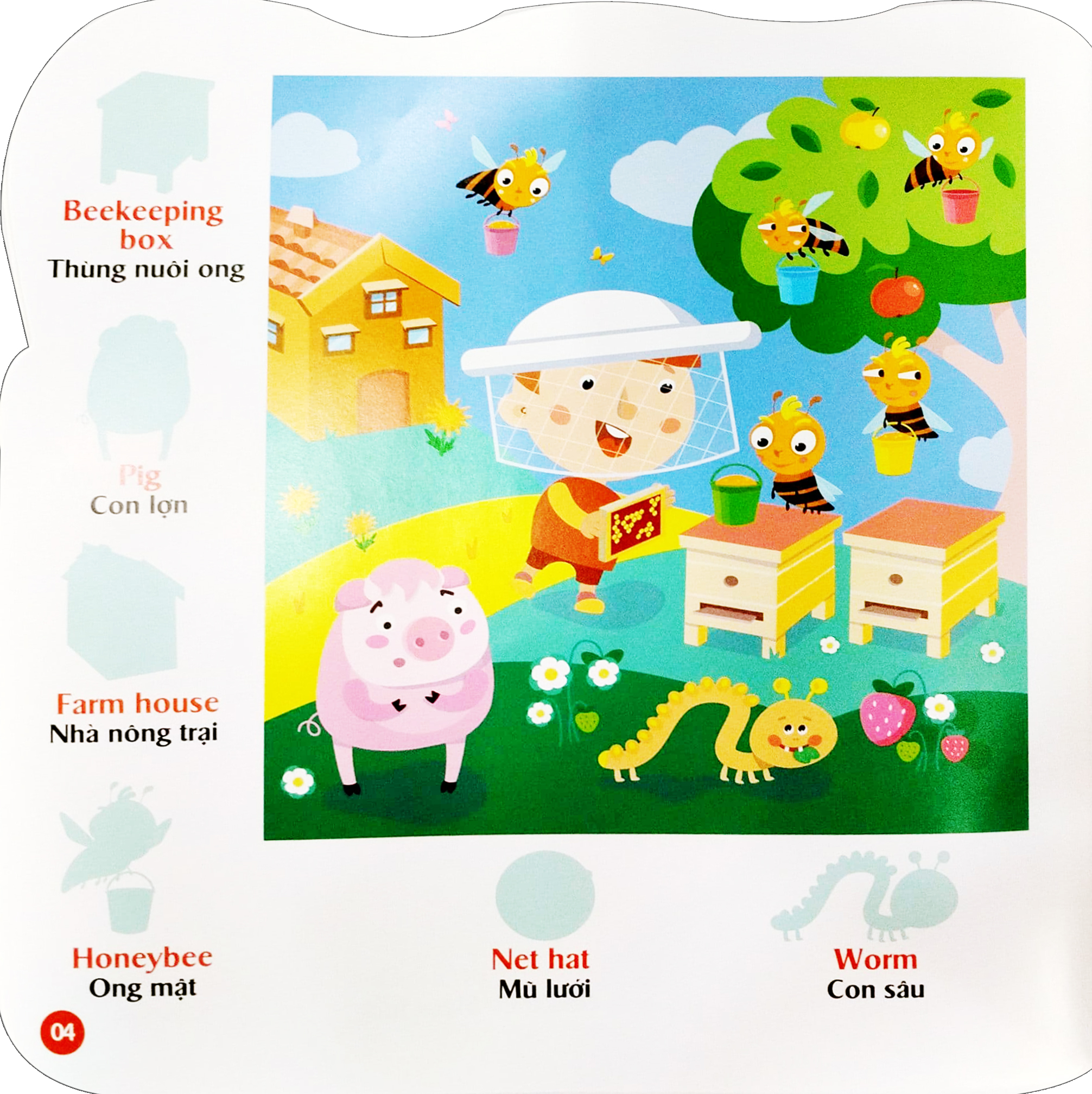 bộ sticker - bóc dán hình thông minh - song ngữ anh-việt - tập 5 - Ảnh 5