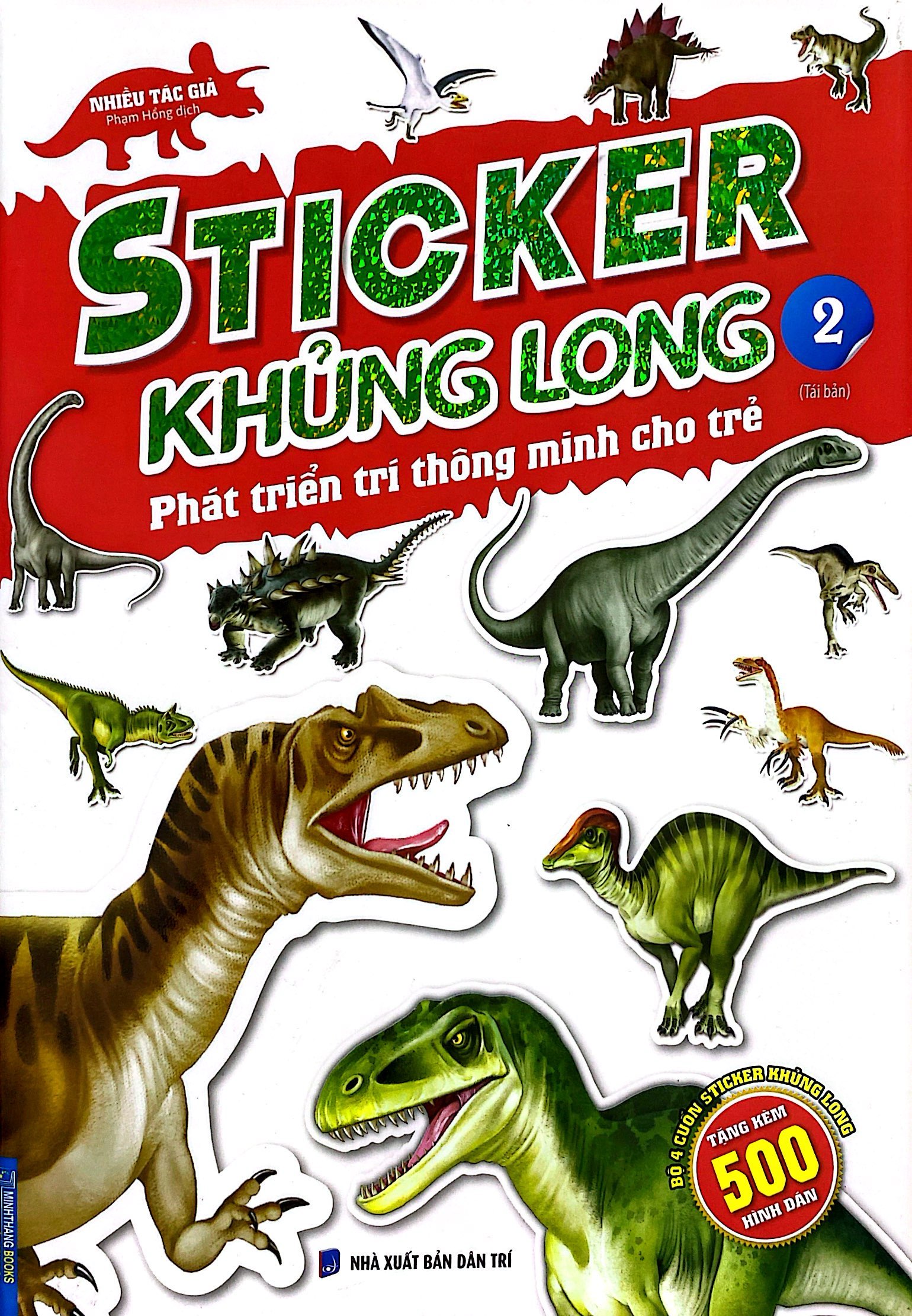 bộ sticker khủng long - phát triển trí thông minh cho trẻ - tập 2 (tái bản 2024) - Ảnh 2
