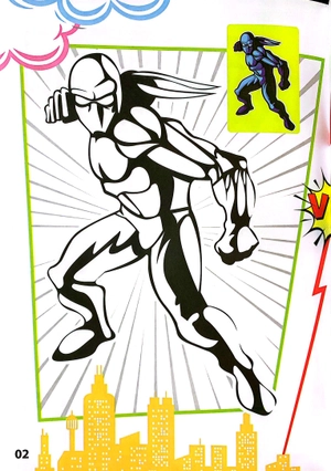 bộ superhero - tô màu siêu nhân 1 - Ảnh 4