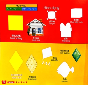 bộ sưu tập 200 sticker - số đếm, hình dạng , màu sắc (tái bản 2022) - Ảnh 5