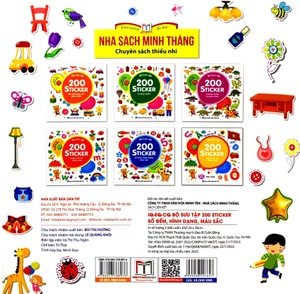 bộ sưu tập 200 sticker - số đếm, hình dạng , màu sắc (tái bản 2022) - Ảnh 7