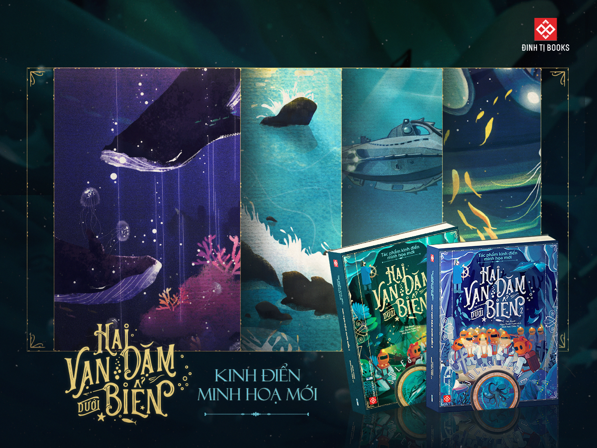 bộ tác phẩm kinh điển minh họa mới - hai vạn dặm dưới biển (bộ 2 cuốn) - Ảnh 2