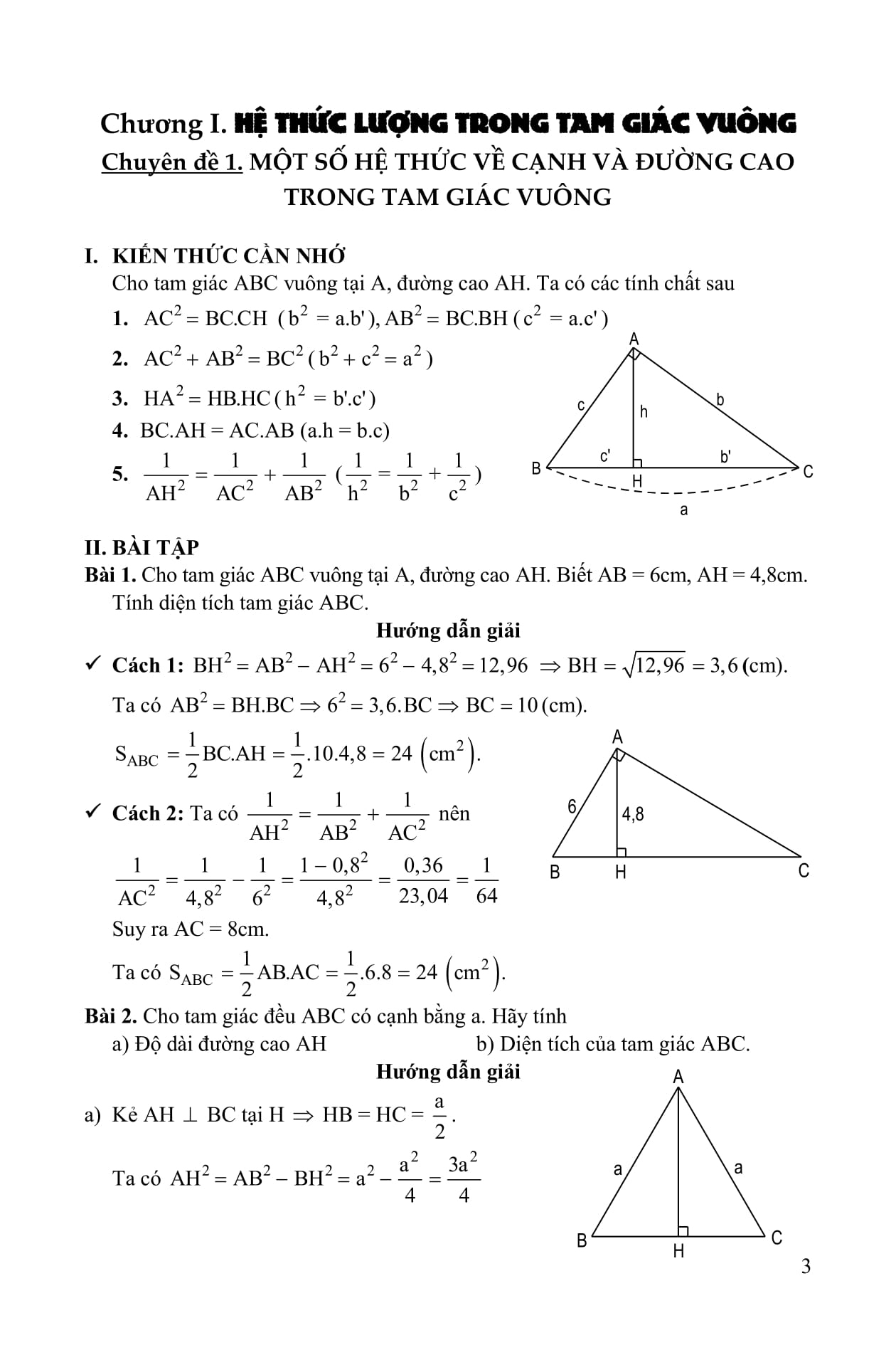bộ tài liệu bồi dưỡng học sinh giỏi toán thcs các chuyên đề hình học 9 - tập 1 - Ảnh 6