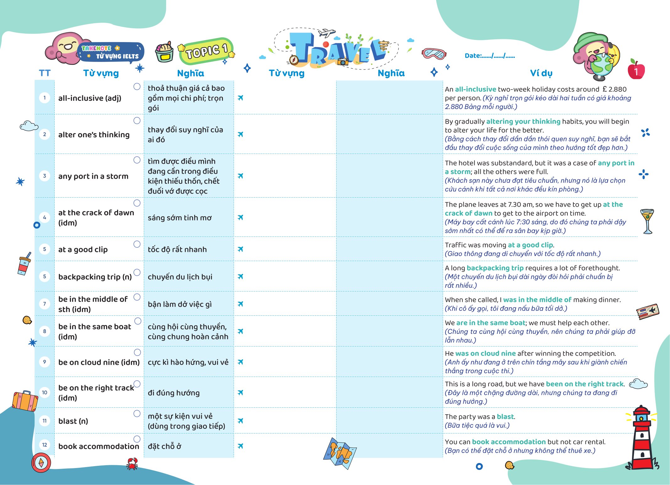 Bộ
						
										
										Take Note - Từ Vựng IELTS - Cung Cấp 1300 Từ Vựng Band 6.5 Theo Chủ Đề - Ảnh 2