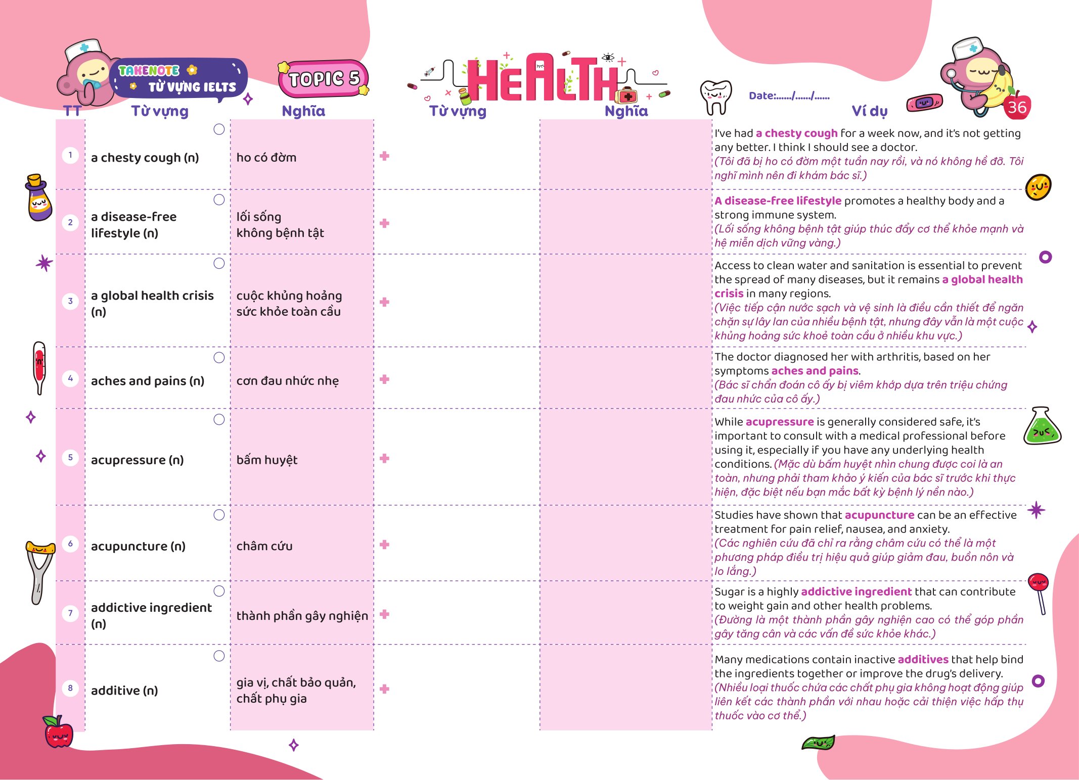 Bộ
						
										
										Take Note - Từ Vựng IELTS - Cung Cấp 1500 Từ Vựng Band 7.5 Theo Chủ Đề - Ảnh 10