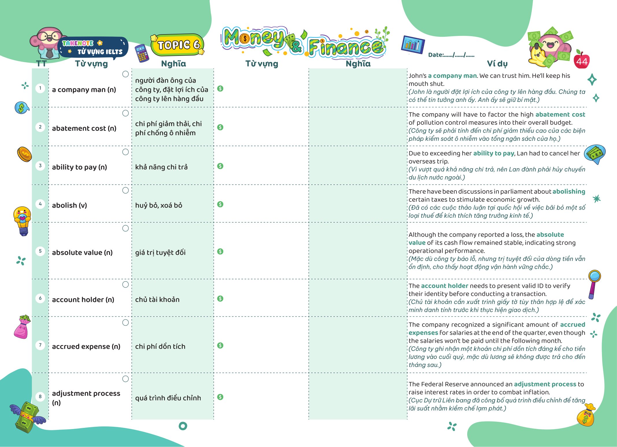 Bộ
						
										
										Take Note - Từ Vựng IELTS - Cung Cấp 1500 Từ Vựng Band 7.5 Theo Chủ Đề - Ảnh 12