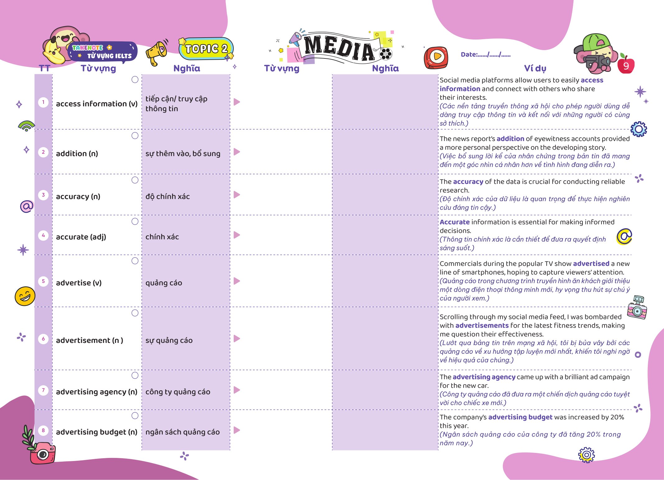Bộ
						
										
										Take Note - Từ Vựng IELTS - Cung Cấp 1500 Từ Vựng Band 7.5 Theo Chủ Đề - Ảnh 4
